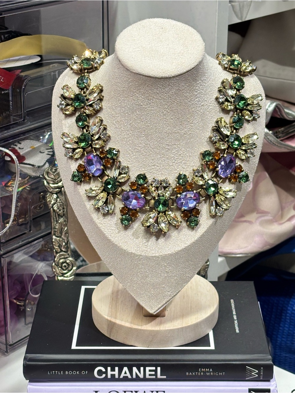 J. Crew Vintage Floral Statement Necklace - Picture 4 of 9